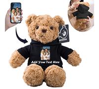 MeterBear Oso de Peluche Personalizado con Nombre y Foto, Osito Teddy Bear Regalo con Texto e Imagen para él en Navidad, Cumpleaños, San Valentín y Aniversario (26cm)