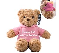 MeterBear Oso de Peluche Personalizado con Nombre y Foto, Osito Teddy Bear Regalo con Texto e Imagen para él en Navidad, Cumpleaños, San Valentín y Aniversario (26cm)