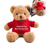 MeterBear Oso de Peluche Personalizado con Nombre y Foto, Teddy Bear Regalo con Mensaje para Ellos en San Valentín y Aniversario (30cm)