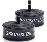MetersGod 2 cámaras de aire para bicicleta de 26 pulgadas, 26 x 1,75, 1,95, 2,0, 2,10, 2,125, con válvula AV32 mm, válvula Schrader, manguera 47/57-559, compatible con carreteras/bicicleta de ciudad