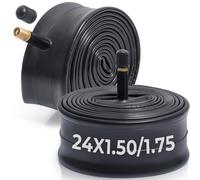 MetersGod 2 tubos de bicicleta premium de 24 x 1.50/1.75, compatibles con neumáticos de bicicleta de 24 x 1.50 a 1.75, con válvula Schrader de 32 mm, goma de butilo, utilizados para bicicletas de