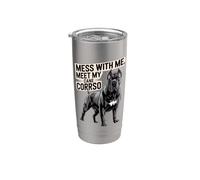 Métete conmigo, conoce a mi Cane Corso Vaso térmico de acero inoxidable de doble pared