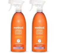 method Limpiador de cocina, potente limpiador multiusos para cocina, elimina la grasa y la suciedad, aroma fresco de clementina, ideal para uso diario, 1 x 828 ml (Paquete de 2)