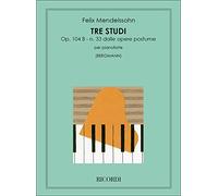 Méthodes et pédagogie RICORDI MENDELSSOHN F. - 3 STUDI OP.104B - PIANO Piano