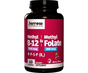 Metil B-12 y Metil Folato, 800mcg Cereza - 60 Pastillas