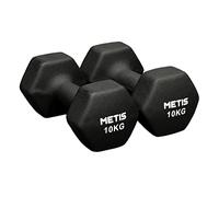 METIS Mancuernas de Neopreno - Par o Juego | Múltiples tamaños Desde 0,5 kg hasta 10 kg | Pesas para Entrenar en casa (9kg)