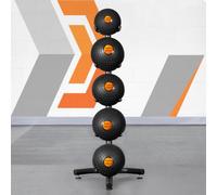 METIS Soporte para Balones Medicinales - Soporte para Balones de Golpe | Capacidad para hasta 5 Balones | Almacenamiento para Balones de Fitness y Ejercicio |