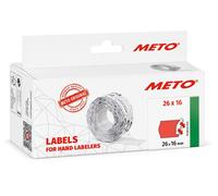 Meto 9506169 26 x 16 mm Hand Labelers - Fluor Red