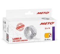 METO 30007332 - Etiquetas de precios, 22 x 16 mm, permanentes, naranja, 6000 uni