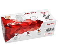 Meto Etiquetas para etiquetadoras manuales (26x12 mm, 1 línea, blanco, 6000 unidades, adherencia permanente multifunción - congelación, para Meto, Contact, Sato, Avery, Tovel, Samark, etc.)