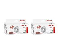 Meto etiquetas para etiquetadoras manuales (26x12 mm, 1 línea, blanco, 6000 unidades, removibles, para Meto, Contact, Sato, Avery, Tovel, Samark, etc.) (Paquete de 2)