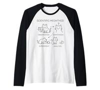 Método científico Divertido, Gato científico, Profesor, Estudiante, Genial Camiseta Manga Raglan