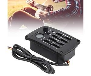 metodo de preamplificador de guitarra PolyGen con ecualizador de 4 bandas y afinador cromático integrado, salidas de 6,35 mm/XLR, kit completo de pastilla de guitarra acústica