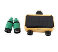 metodo de riego automático SustVita con energía Solar y retardo de Lluvia para Jardines al Aire Libre, Temporizador de Agua de Manguera Inteligente con Salidas Dobles y Puerto