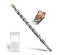 METOTY Broca SDS Plus de 16 mm × 260 mm, con 4 cuchillas de carburo, cabeza con revestimiento, broca para piedra, broca martillo, broca para hormigón, para piedra, hormigón, piedra natural, pared de