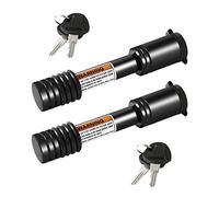 METOWARE Cerradura de Enganche de Remolque, Pasador de Enganche de Bloqueo Estilo Barra de 5/8 Pulgadas de diámetro, Bloqueo Receptor de Enganche de Remolque con antisonajero, se Adapta a Tubos