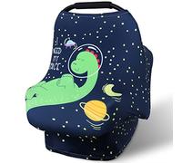 Metplus - Cubierta de lactancia para asiento de coche para bebés, funda de asiento de coche para bebé, cubierta de lactancia materna para niños y niñas, suave, elástica, transpirable y fácil de usar, regalos de ducha para recién nacidos esenciales