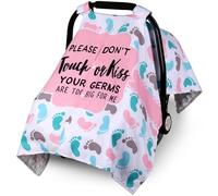 Metplus Funda de asiento de coche 2 en 1 estilo de escritura, toldo de asiento de coche para bebés, funda de lactancia multiusos para mamá, fundas para portabebés Minky, para recién nacido, apertura