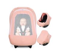 Metplus Funda de asiento de coche 2 en 1, funda multiusos para asiento de coche de bebé con parasol de privacidad, protege el asiento de seguridad de tu bebé con estilo, fundas para portabebés para