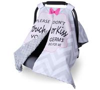 Metplus Funda de asiento de coche 2 en 1 para bebé, toldo de asiento de coche para bebés, cubierta de lactancia para mamá, fundas para portabebés Minky, regalo de ducha para recién nacido, apertura de