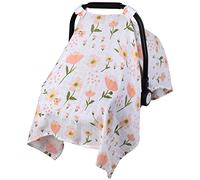 Metplus - Funda de asiento de coche transpirable para bebés, funda ligera para asiento de coche para bebés para niñas y niños, para primavera, verano, días calurosos, clima cálido, color rosa floral