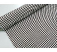 Metraje 1,40 MTS Tejido Vichy, Cuadro pequeño 5x5 mm. Color Marrón Choco, con Ancho 2,80 MTS.