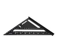 Metric Aluminum Triangle Ruler | Aluminum Alloy, 18.5x18.5x2.2cm | Innovative Rafter Square Tool For Woodworking | Thin 7inch Protractor For Angle Measurement, Cutting Guide & Frame Assembly