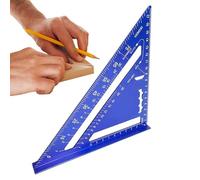 Metric Aluminum Triangle Ruler | Aluminum Alloy, 18.5x18.5x2.2cm | Innovative Rafter Square Tool For Woodworking | Thin 7inch Protractor For Angle Measurement, Cutting Guide & Frame Assembly