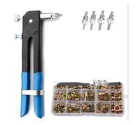 metric bolt kit, Juego de 150 remaches roscados de aluminio y acero, M3/M4/M5/M6/M8, insertos de remache de cabeza plana,for diy(Zinc nut And Gun)