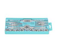 Metric Tap and Die Set 60 HRC | CNC Heat Treated for High Hardness & Robustness | Hand Tool Kit for Metal Thread Repair/Auto/Machinery | Includes 9 Dies & Taps M3 - M12