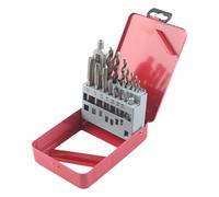 Metric Tap Set, Threading Tools, Industrial Tapping Kit, 16 piezas Metalwork Mecánico Gear, Industrial Eléctrico Woodworking, Repair, Automotive, 5.91x4.33x1.34 pulgadas, Red, 1 Set