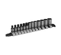 Métrico Enchufe Juego 13pc 0.6cmSq Drive Negro Serie Simple Hex Sealey AK7990