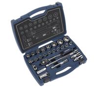 Métrico Enchufe Juego 26pc 1.3cmD 6pt Walldrive Estándar Longitud Sealey AK8992