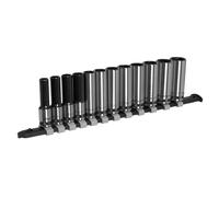 Métrico Enchufe Juego Profundo 12pc 1cmD Negro Serie Simple Hex Líneas Sealey