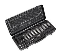 Métrico Enchufe Set 34pc 1cmD Walldrive Black Series Hexagonal Simple Sealey