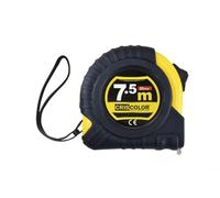 Metro 7.5 m flexometro negro agarre cinturon 6 unidades 25mm x 7.5m