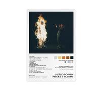 Metro Boomin Poster Heroes & Villains Albumcover Canvas Wall Art Rap Music para Dormitorio Dormitorio Decoración Adolescentes Regalos Sin Marco 30 x 45 cm