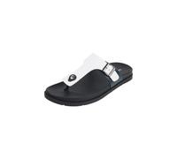 Metro Chappal de piel sintética para hombre, Blanco azul, 9 UK (43 EU)
