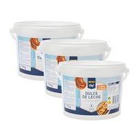 METRO Chef Dulce de Leche Clásico 2.75 kg | Sin Gluten, Sin Aceite de Palma | Ideal para Postres, Rellenos y Decoración | Textura Cremosa y Sabor Auténtico | Formato Profesional (3 Cubos 2,750 Gr.)