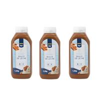 METRO Chef Dulce de Leche Topping 1,2 kg - Squeeze con Válvula Antigoteo, Sin Gluten ni Aceite de Palma, Ideal para Crepes, Gofres, Helados y Postres (3 Botes 1,200 Gramos)