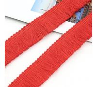 Metro de Borla Flecos, Cinta Decorativa, Borde de Baile, Accesorios de Costura para Ropa, Disfraces, Manualidades, Cortinas, Manteles - 2,5 cm x 1 m