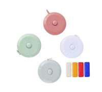 Metro de costurera suave, 4 unidades de cinta métrica de doble cara, cinta métrica de costura de 200 cm, cinta de medición telescópica para el pecho, medición de longitud, cintura