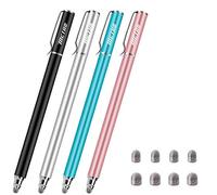 METRO - Lápiz capacitivo universal para pantallas táctiles, punta de fibra capacitiva alta sensibilidad, 2 en 1, pantalla táctil con 8 puntas extra reemplazables iPad, iPhone y todas las demás