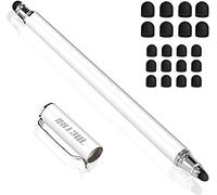 METRO Lápiz de Universal Lápiz Capacitivo +20 Punta 2 en 1 Lápiz para Todos Los de Pantalla Táctil Apple iPhone, iPad, Teléfonos Móviles, Smartphones y Tabletas - Blanco