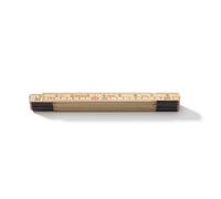Metro plegable de 2 m de madera en pulgadas y centímetros | Hultafors | Fabricado en Suecia | Resistente metro plegable de abedul con articulaciones de acero sueco | 100504