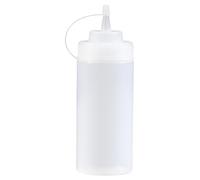 METRO Professional Botella dispensadora, 490 ml, transparente, 6 unidades, con tapa, biberon salsas, botella biberon, botella dosificadora, botella de decoración, Squeezebottle