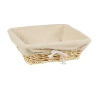 METRO Professional Cesta cuadrada de mimbre, apilable, 25 x 25 x 8 cm, 1 unidad