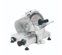 METRO PROFESSIONAL Cortafiambres GFS3019, Cuchilla 19,5 cm, Grosor 0-12 mm, 120 W, Aluminio Anodizado, Plata