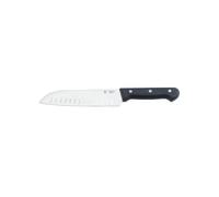 METRO Professional Cuchillo Santoku, con 3 Remaches, Acero Inoxidable, 180 mm, Mango Negro ergonómico