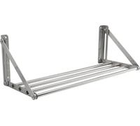 METRO Professional Estantería de Pared Plegable GFWS1180, Acero Inoxidable, 80 x 30 x 26,5 cm, 30 KG, Plata (80 cm)